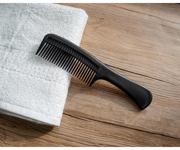 Hrebe� na vlasy s rukov�ou Detail - Hair style Handle Comb - 21,5 cm, �ierny