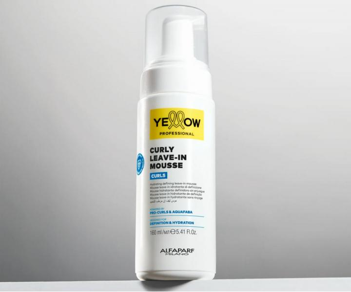 Bezoplachov� pena pre vlnit� a ku�erav� vlasy Yellow Professional Curls Curly Leave-In Mousse - 160 ml