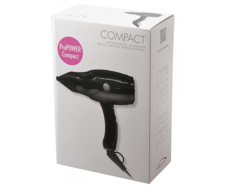 Cestovn fn na vlasy Ultron Compact Gloss Edition - 2200 W, ierny