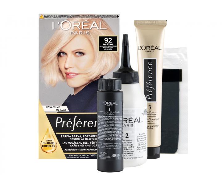 Permanentn� farba Lor�al Pr�f�rence 92 ve�mi svetl� blond d�hov�