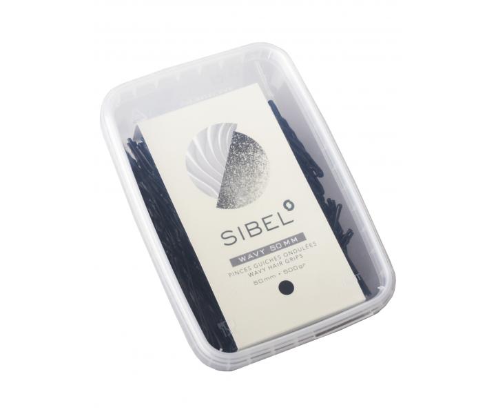Vlnit sponka Sibel Wavy - 5 cm, ierna - 500 g