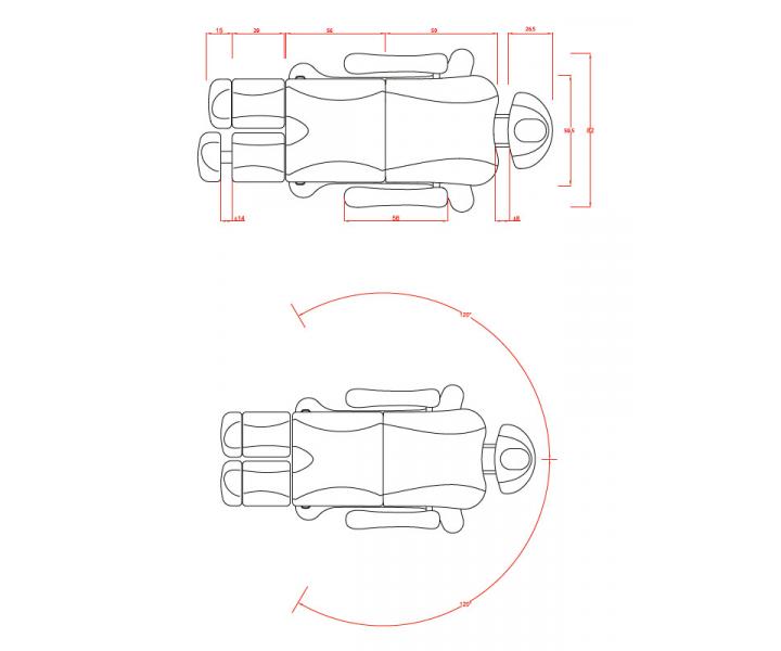 Elektrick pedikrske kreslo TARSE - oton o 240  + 5 motorov