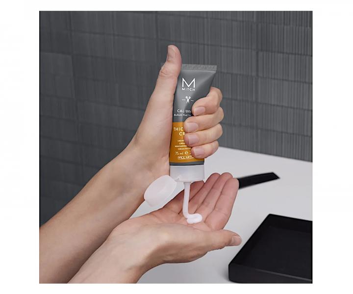 Stylingov krm pre objem a hustotu vlasov Paul Mitchell Mitch Calibrate Thickening Cream - 75 ml