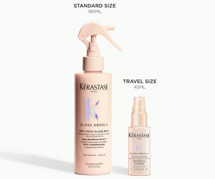 Uhladzuj�ci termoochrann� sprej pre vlasy n�chyln� na krepatenie K�rastase Gloss Absolu Anti-Frizz Glaze Milk - 45 ml