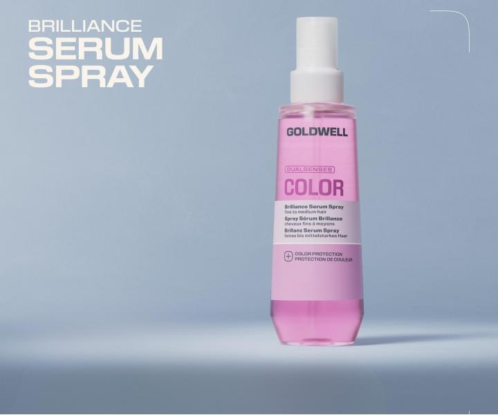 Bezoplachov� termoochrann� s�rum v spreji pre �iariv� farbu a lesk Goldwell Dualsenses Color Brilliance Serum Spray - 150 ml