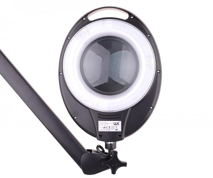 Zv��ovacia lupa s LED lampou na stojane aj s uchyten�m na st�l Weelko Mega+ Black - 5 dioptri�