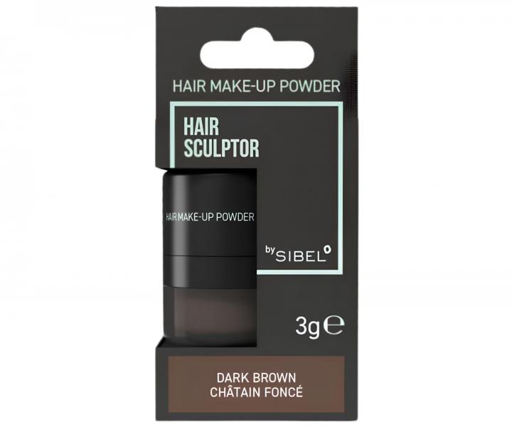 P�der na zakrytie odrastov a �ed�n Sibel Hair Make-up Powder - tmavo hned�, 3 g