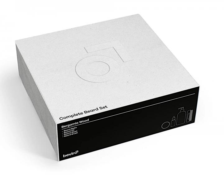Pnska darekov sada na fzy Beviro Complete Beard Set Bergamia Wood