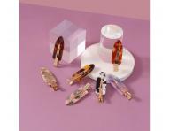 Spony do vlasov s podlo�kami Sister Young Lily Makeup Hair Clips Set - 6 cm, 2 ks - ru�ovo-modr�