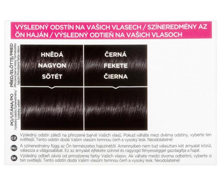 Preliv bez amoniaku Loral Casting Crme Gloss - 100 temne ierna