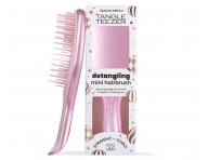 Cestovn� kefa na roz�es�vanie vlasov Tangle Teezer Ultimate Detangler Mini Chrome Pink Satin - metalick� svetlo ru�ov�