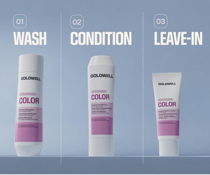 Regenera�n� bezoplachov� balzam pre �iariv� farbu a lesk vlasov Goldwell Dualsenses Color Repair & Radiance Balm - 75 ml