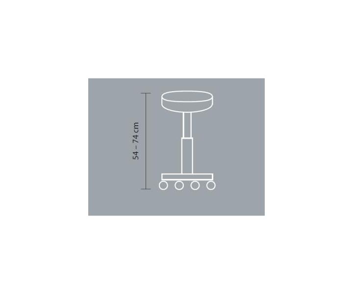 Taburet na kolieskach Hairway Profi - ierny