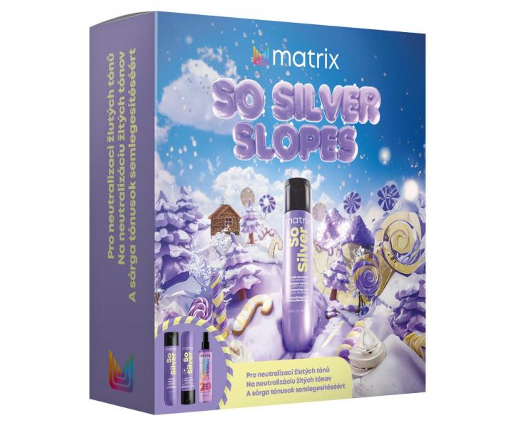 Dar�ekov� sada na neutraliz�ciu �lt�ch t�nov blond a mel�rovan�ch vlasov Matrix So Silver Slopes