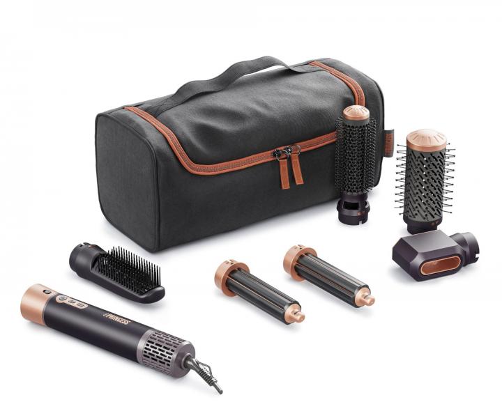 Multifunk�n� stylingov� kulmof�n so �iestimi nadstavcami Princess Airstyler Plus 529215  - 1000 W, �ierny