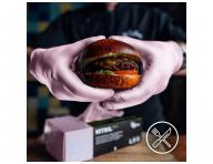 Nitrilov rukavice Espeon Nitril Sparkle - 100 ks, perleov ruov, vekos M