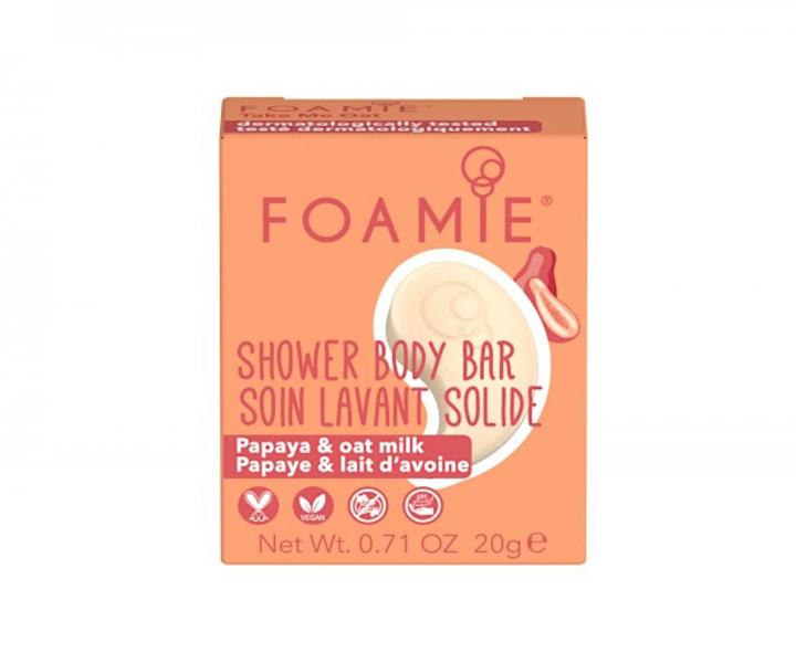 Cestovn� tuh� sprchov� starostlivos� na telo Foamie Shower Body Bar Take Me Oat - 20 g
