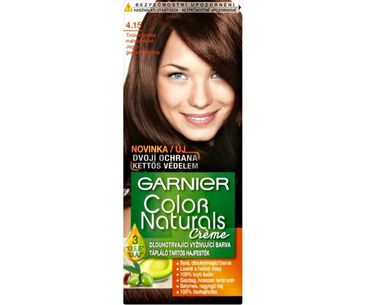 Sada 2 ks permanentn� farby Garnier Color Naturals 4.15 + gumi�ky L'or�al Paris zadarmo
