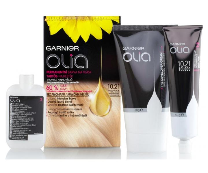 Permanentn� olejov� farba Garnier Olia 10.21 perle�ov� ve�mi svetl� blond