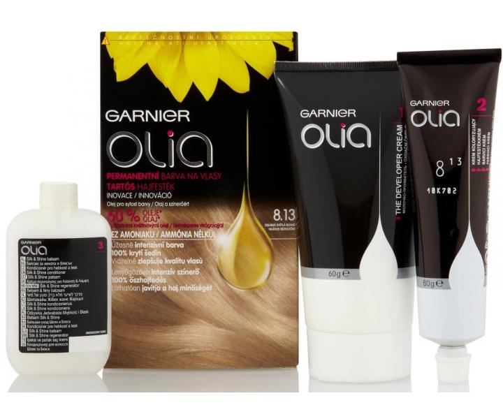 Permanentn� olejov� farba Garnier Olia 8.13 oslniv� svetl� blond