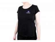 Triko s krtkym rukvom, okrhly vstrih - dmske, ierne XL