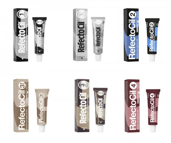 tartovac set farieb na riasy a oboie RefectoCil Basic Colours
