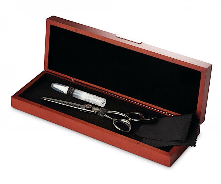 Profesion�lne efila�n� barber no�nice 6" Captain Cook Black Ripper 06479 - 32 zubov, �ierne