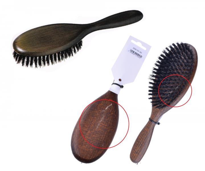 Dreven� ploch� kefa na vlasy so �tetinami z diviaka Keller 009 03 40 - 63 x 230 mm - II. akos� - odreniny