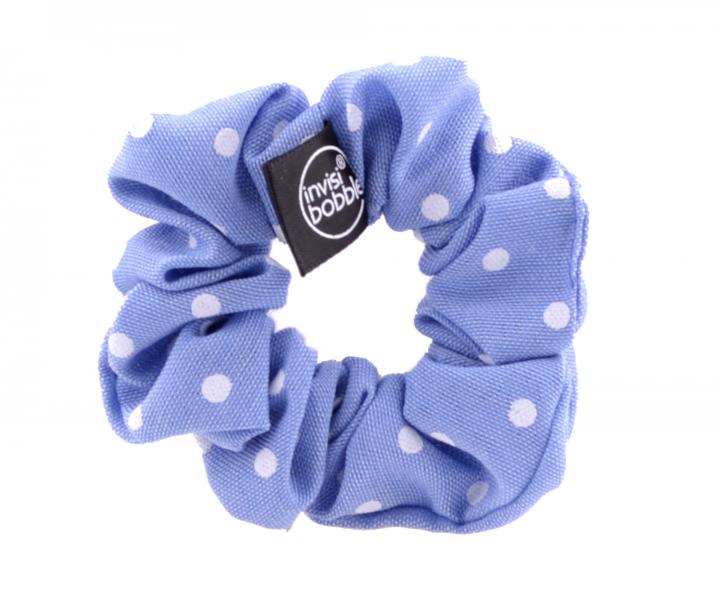 Ozdobn pirlov gumika Invisibobble Sprunchie Dot's It  - modr
