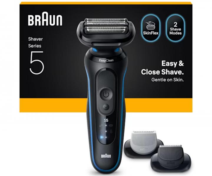 Planetov holiaci strojek Braun Series 5 52-B1650s - ierno-modr