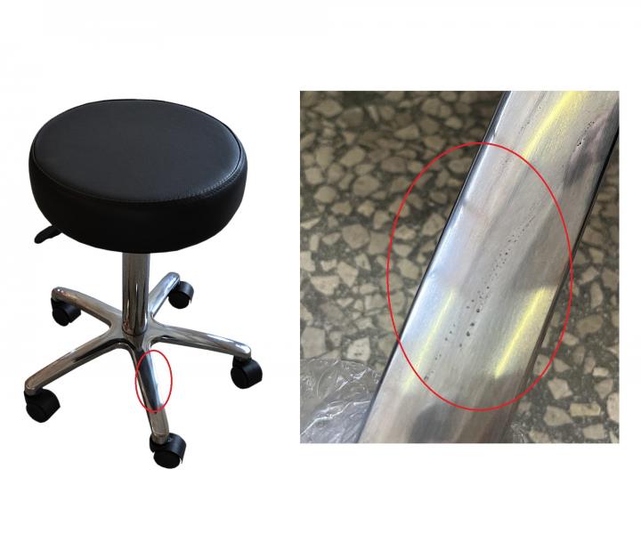 Taburet na kolieskach Detail BOB - hladk� �ierny (77) - II. akos� - odreniny podstavca