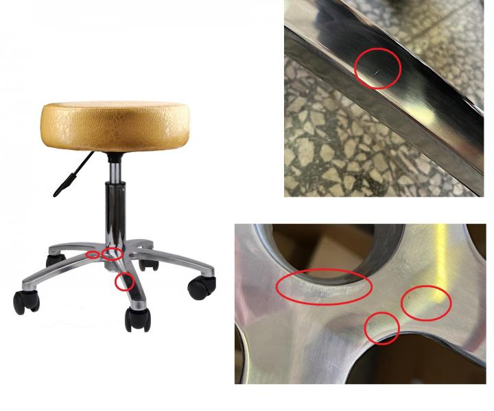 Taburet na kolieskach Detail BOB - zlat� (30) - II. akos� - po�kriaban� podstavec