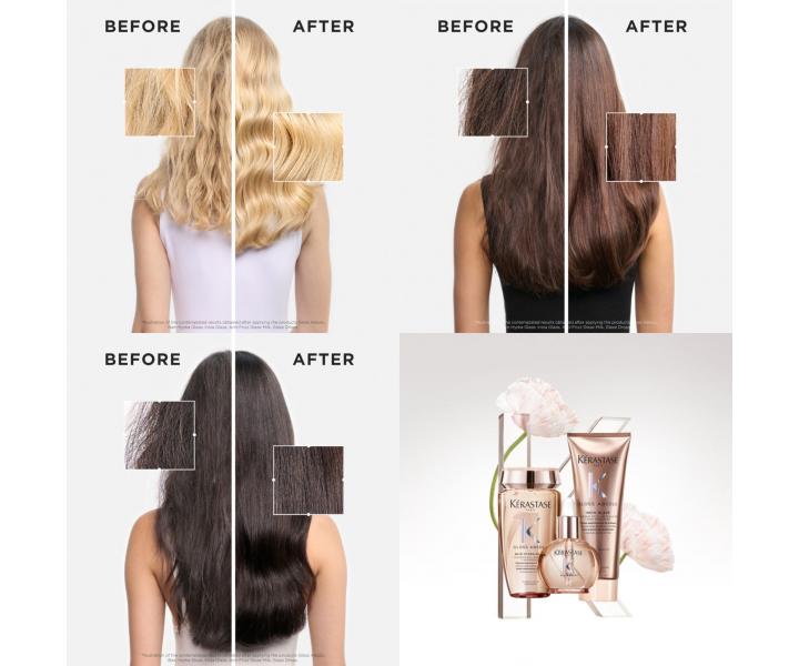 Rad pre hydratciu a rozjasnenie dlhch vlasov so sklonom ku krepovateniu Krastase Gloss Absolu