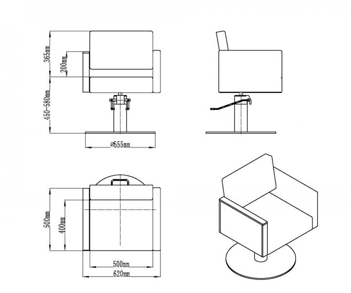 Kadern�cke kreslo SilverFox 6638 - �ierne