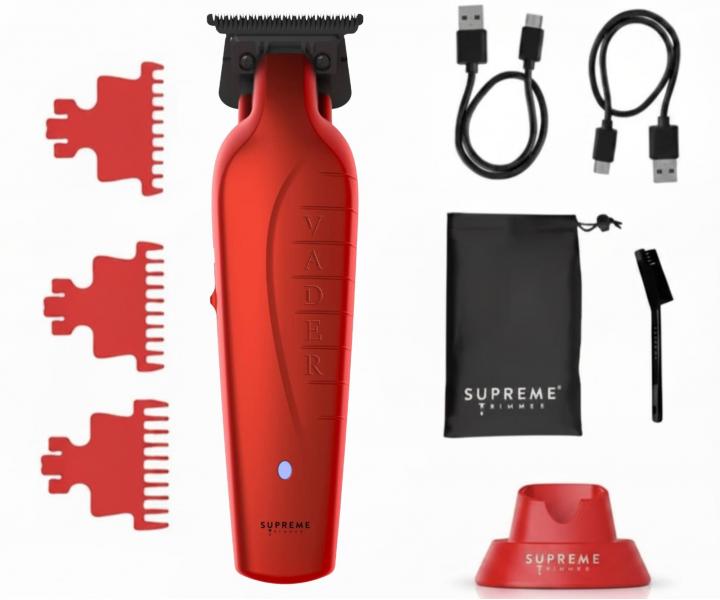 Profesion�lny kont�rovac� stroj�ek na vlasy Supreme Trimmer Vader ST3778/R - �erven�