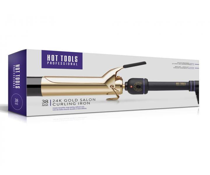 Kulma na vlasy Hot Tools 24K Gold Salon Curling Iron - 38 mm