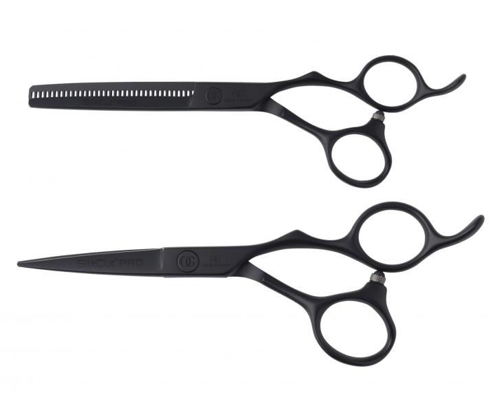 Sada kadernckych nonc 5 "a efilanch nonc 6,35" SilkCut Pro Matt Black Olivia Garden