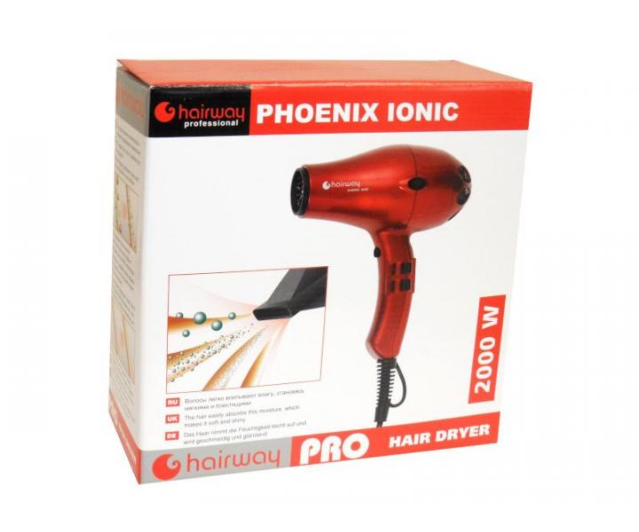 Fn s difuzrom Hairway Phoenix Ionic - 2000 W, erven