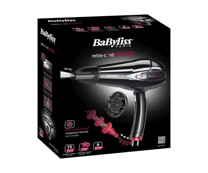 BaByliss Fn na vlasy D371E retra-cord 2000 W - navjac kbel