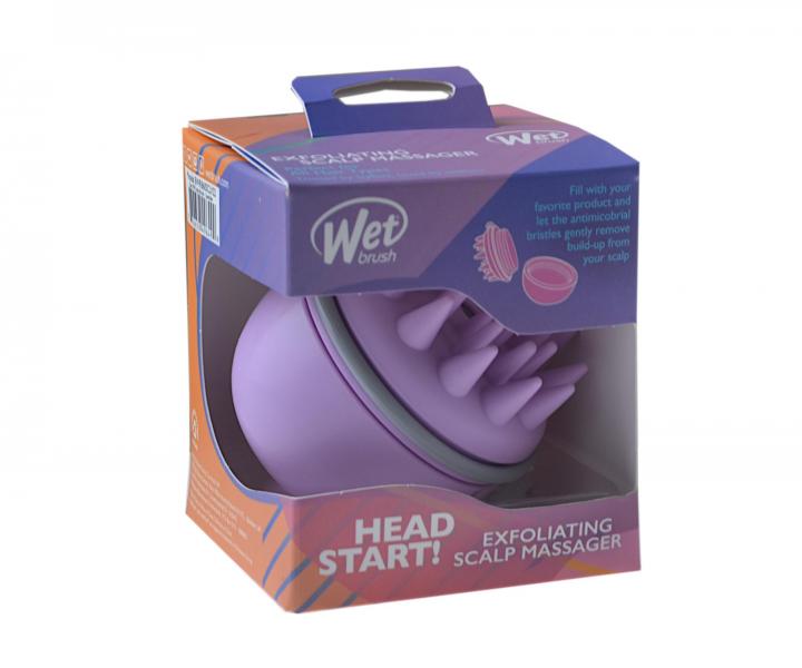 Mas�na exfolia�n� kefa na poko�ku hlavy Wet Brush Head Start Lavender - svetlo fialov�