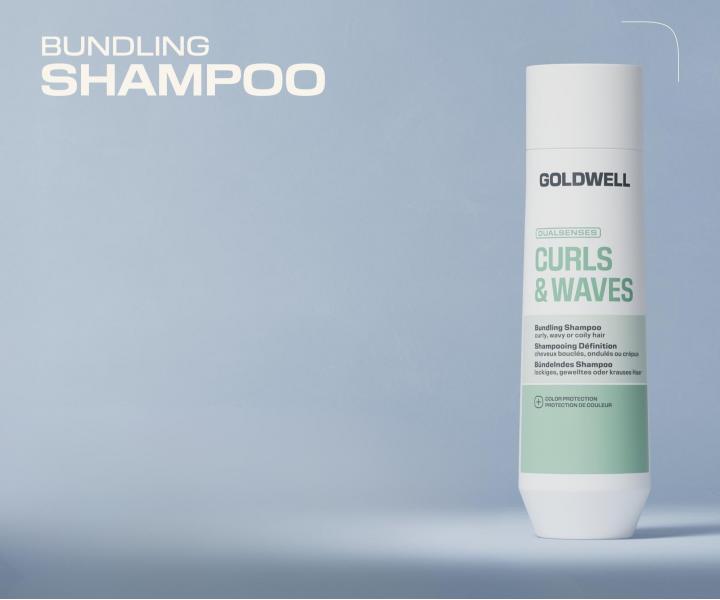 Hydrata�n� �amp�n pre vlnit� a ku�erav� vlasy Goldwell Dualsenses Curls & Waves Bundling Shampoo - 250 ml