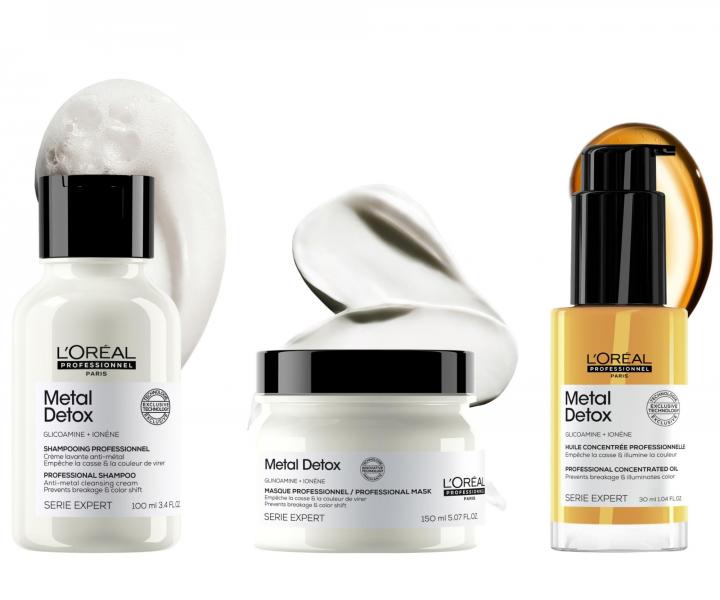 Maska pre farben� a po�koden� vlasy Lor�al Professionnel Serie Expert Metal Detox - 150 ml