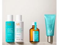 Cestovn� sada pre objem jemn�ch vlasov Moroccanoil Greetings From Volume + kr�m na ruky a ta�ti�ka zadarmo