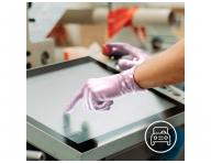 Nitrilov rukavice Espeon Nitril Sparkle - 100 ks, perleov ruov, vekos M