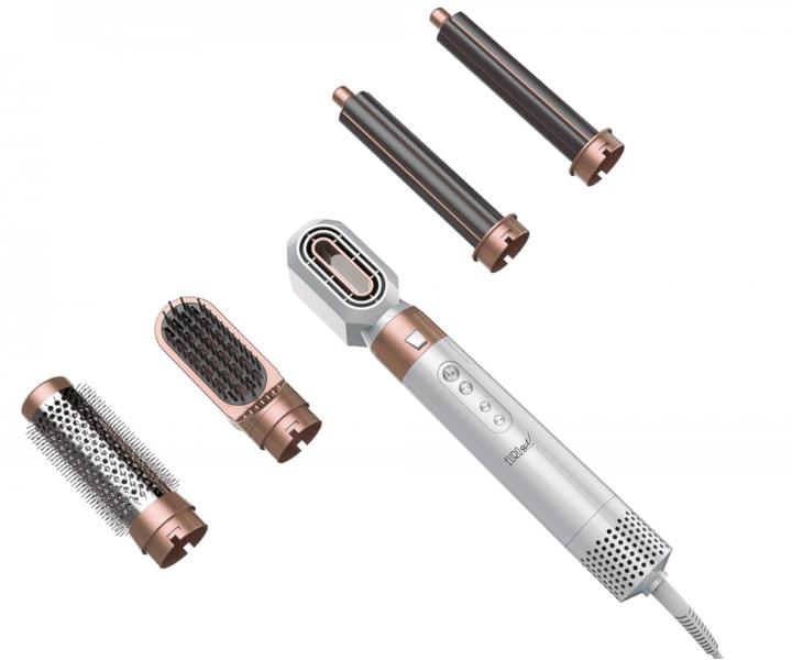 Multifunkn teplovzdun kefa Eurostil Professional Penta - 1300 W, biela