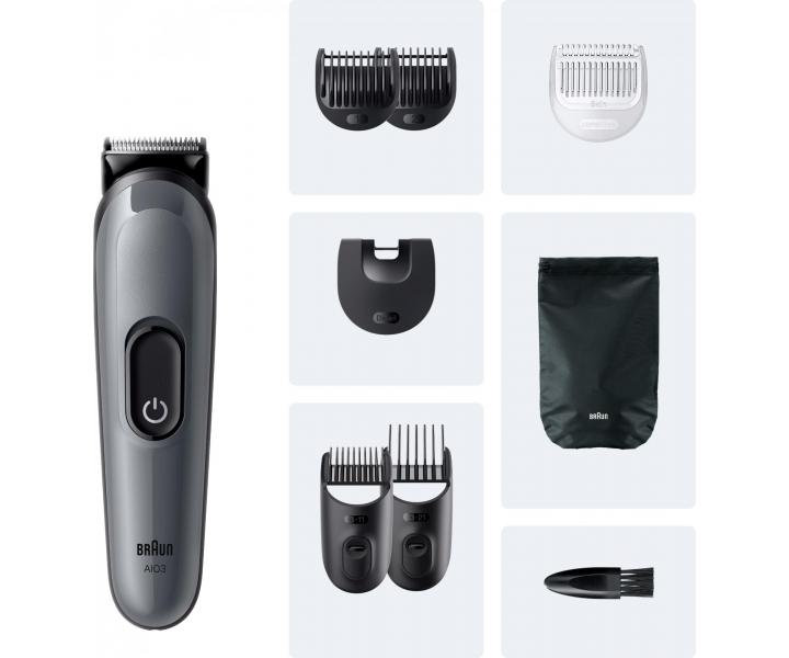 Multifunkn zastrihva vlasov, fzov a tela Braun Series 3 AIO3540 - ed