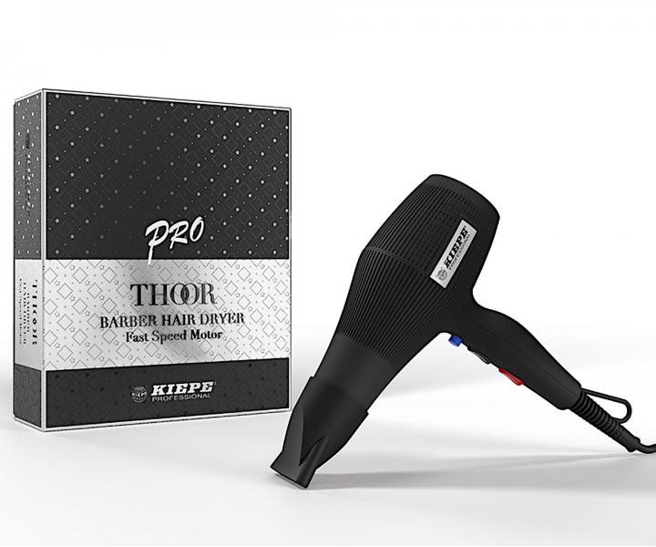 Profesionlny barber fn na vlasy Kiepe Pro Thoor Barber Hair Dryer - 2200 W, ierny