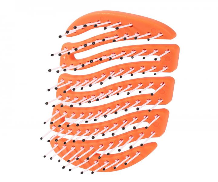 Kefa na vlasy nylonov�mi �tetinami Sister Young Mila Pocket Hair Brush - oran�ov�