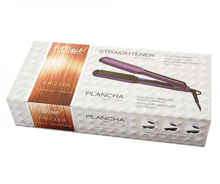 Profesion�lna �ehli�ka a krepova�ka 3v1 Eurostil Profesional Frizzer - fialov�