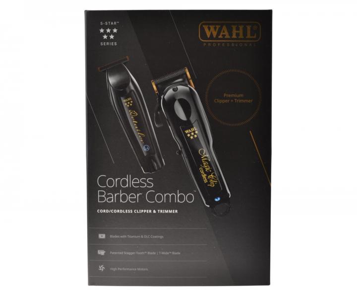 Profesion�lny set strihacieho a kont�rovacieho stroj�eka Wahl Barber Combo Cordless 3025726 - limitovan� ed�cia, �ierny